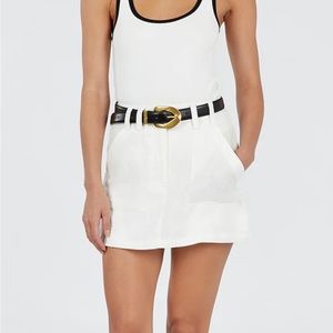 EVA OFF WHITE LINEN SKORT